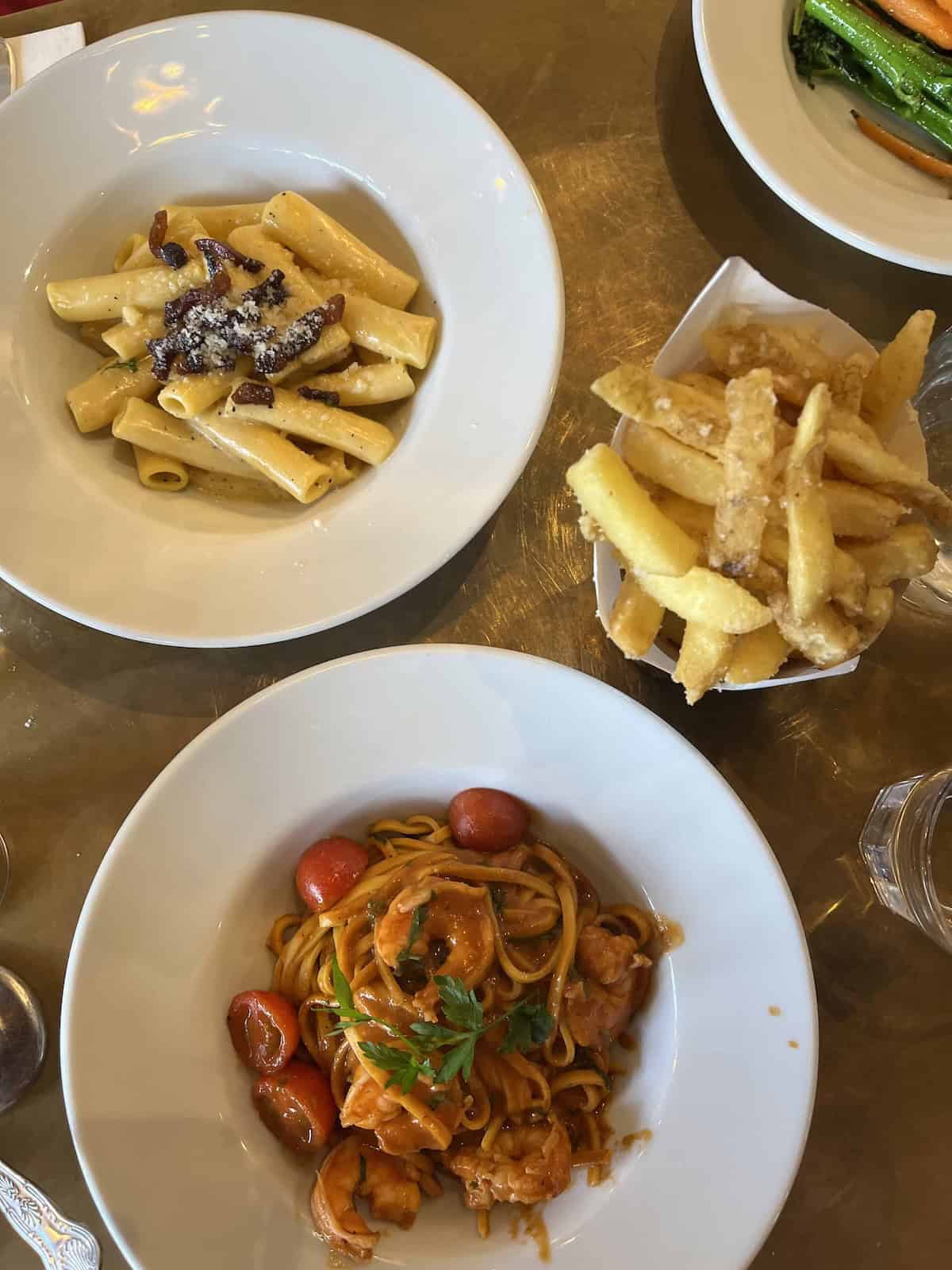 Italian food at La Tua Pasta in Bicester Village.