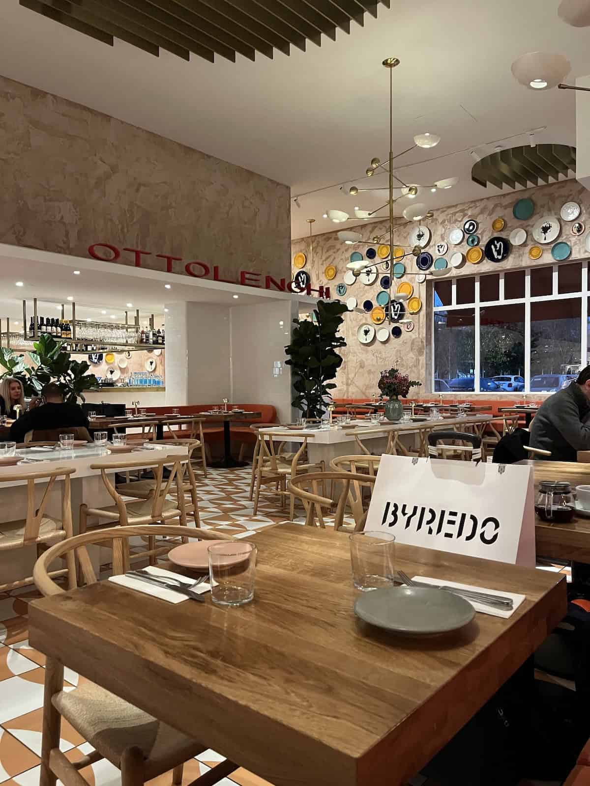 Inside of Ottolenghi in Bicester Village.