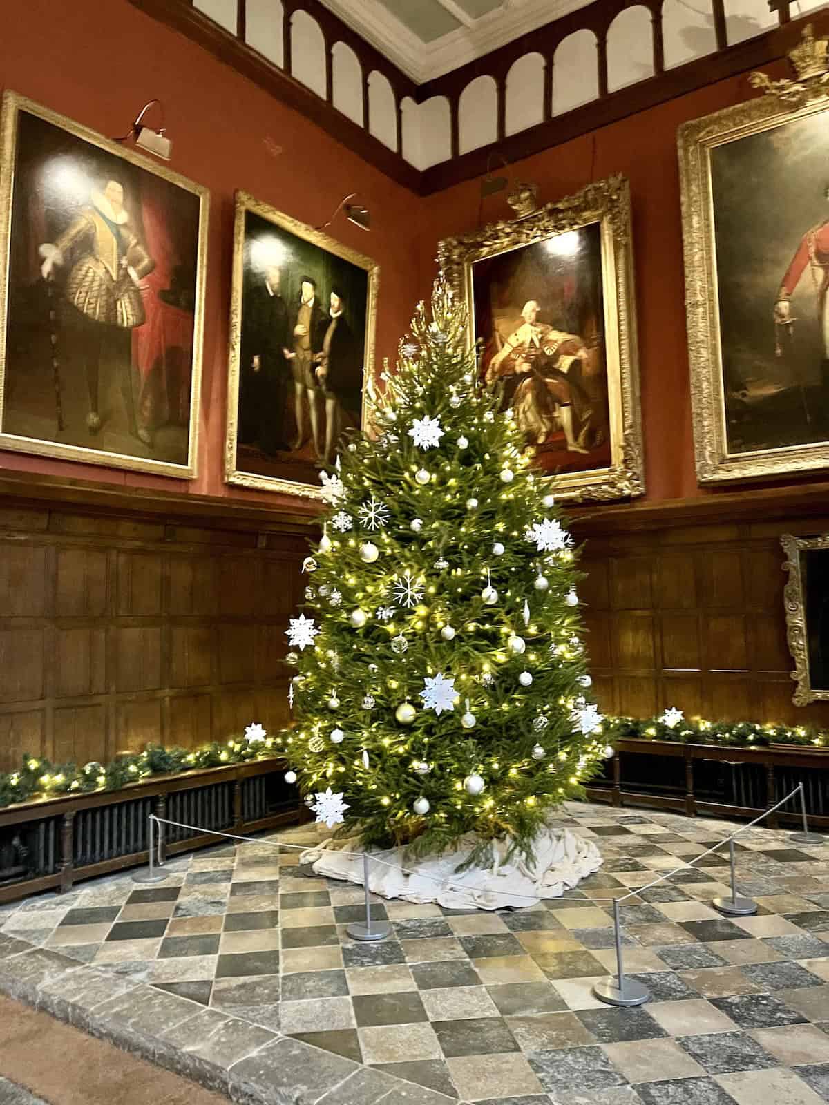 The Christmas tree at Knole House.