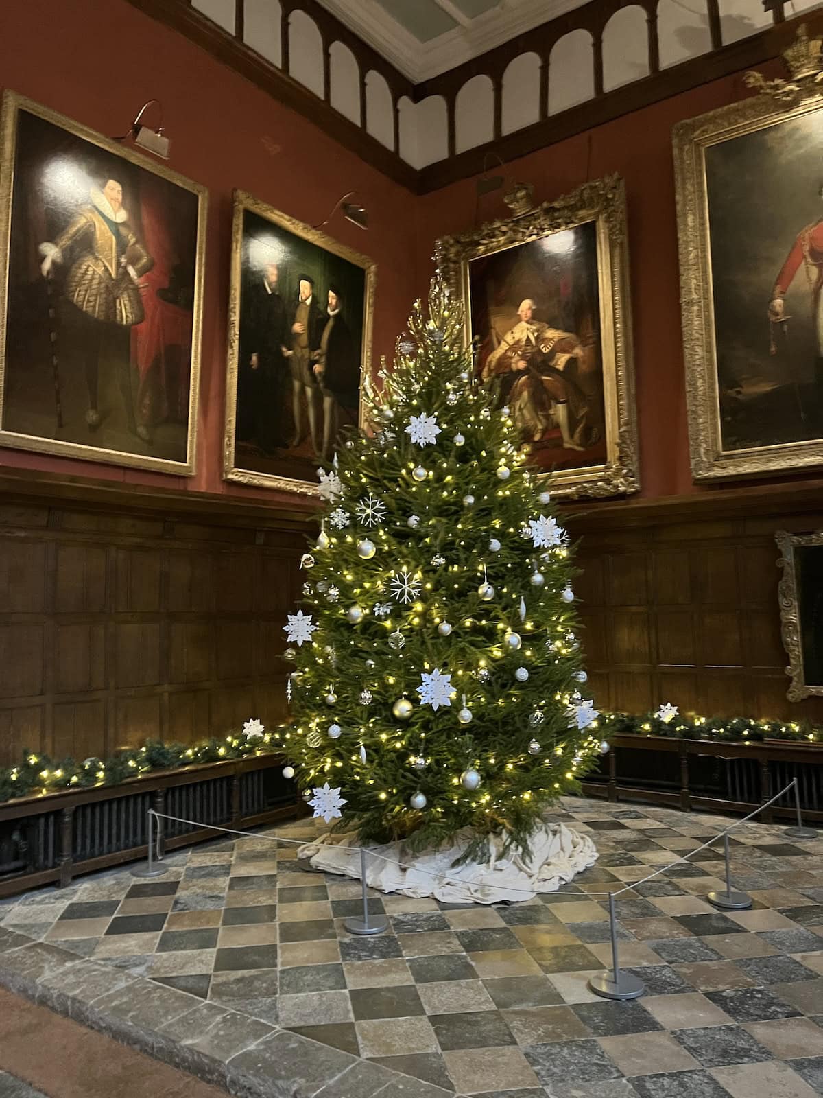 Christmas tree at Knole House.