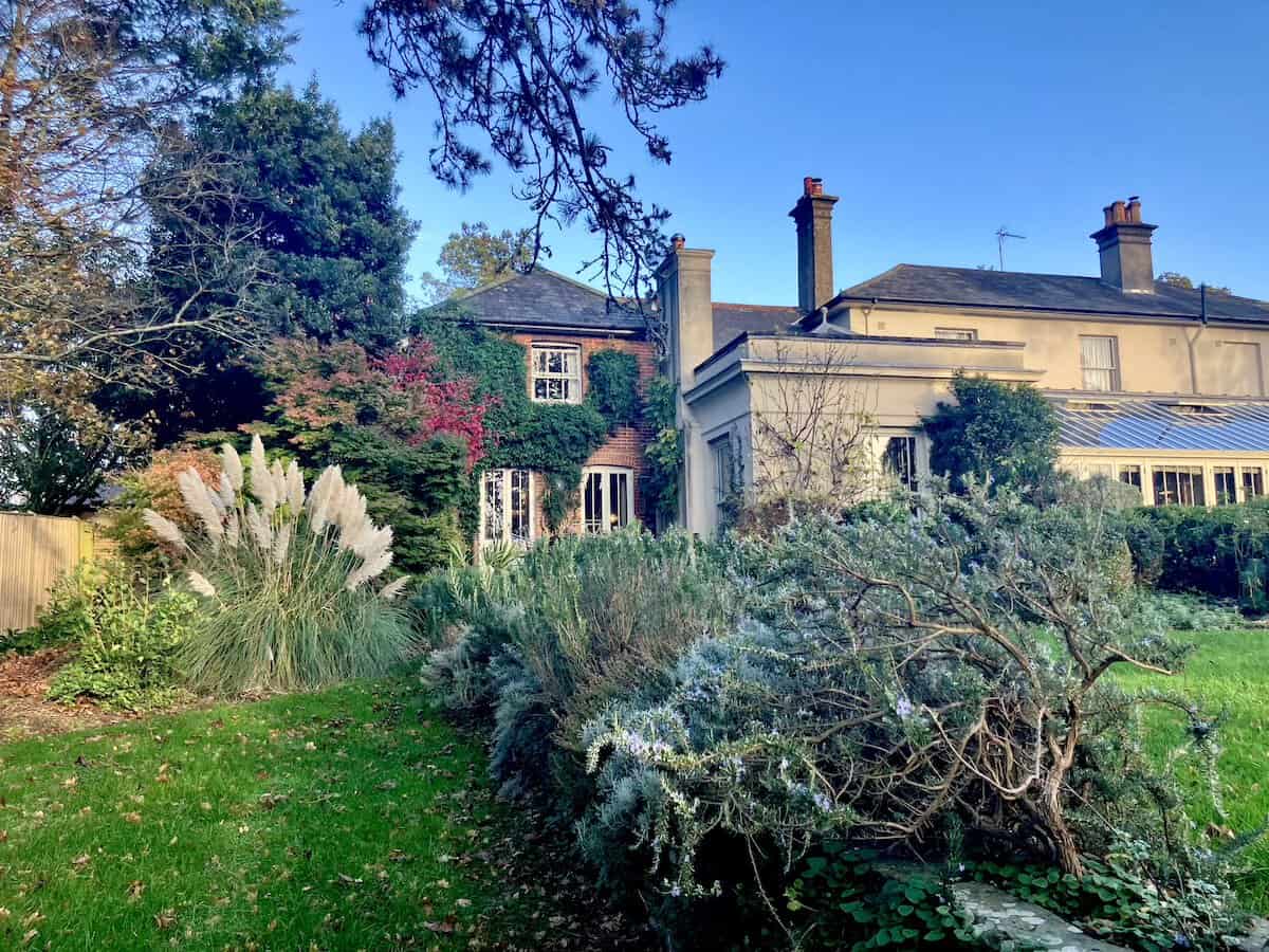 View of The Pig at Brockenhurst from the gardens.