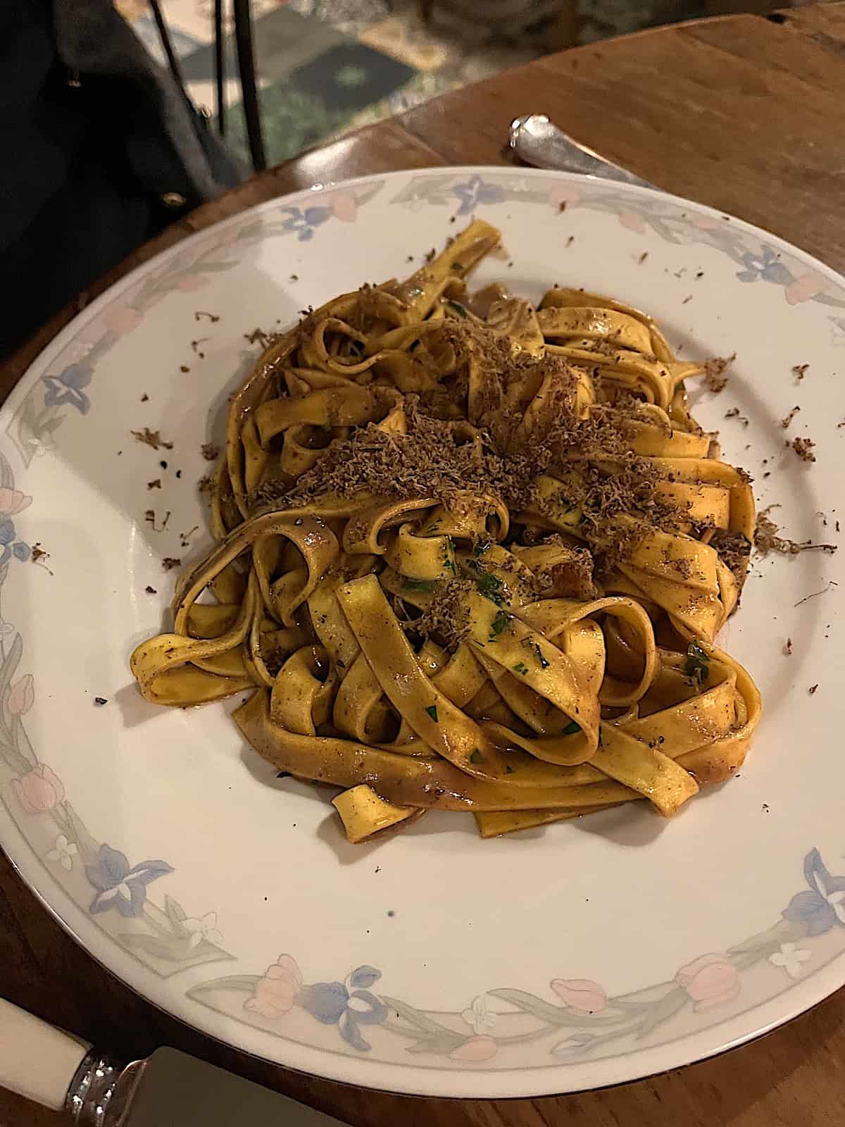 Pasta at the Pig at Brockenhurst.
