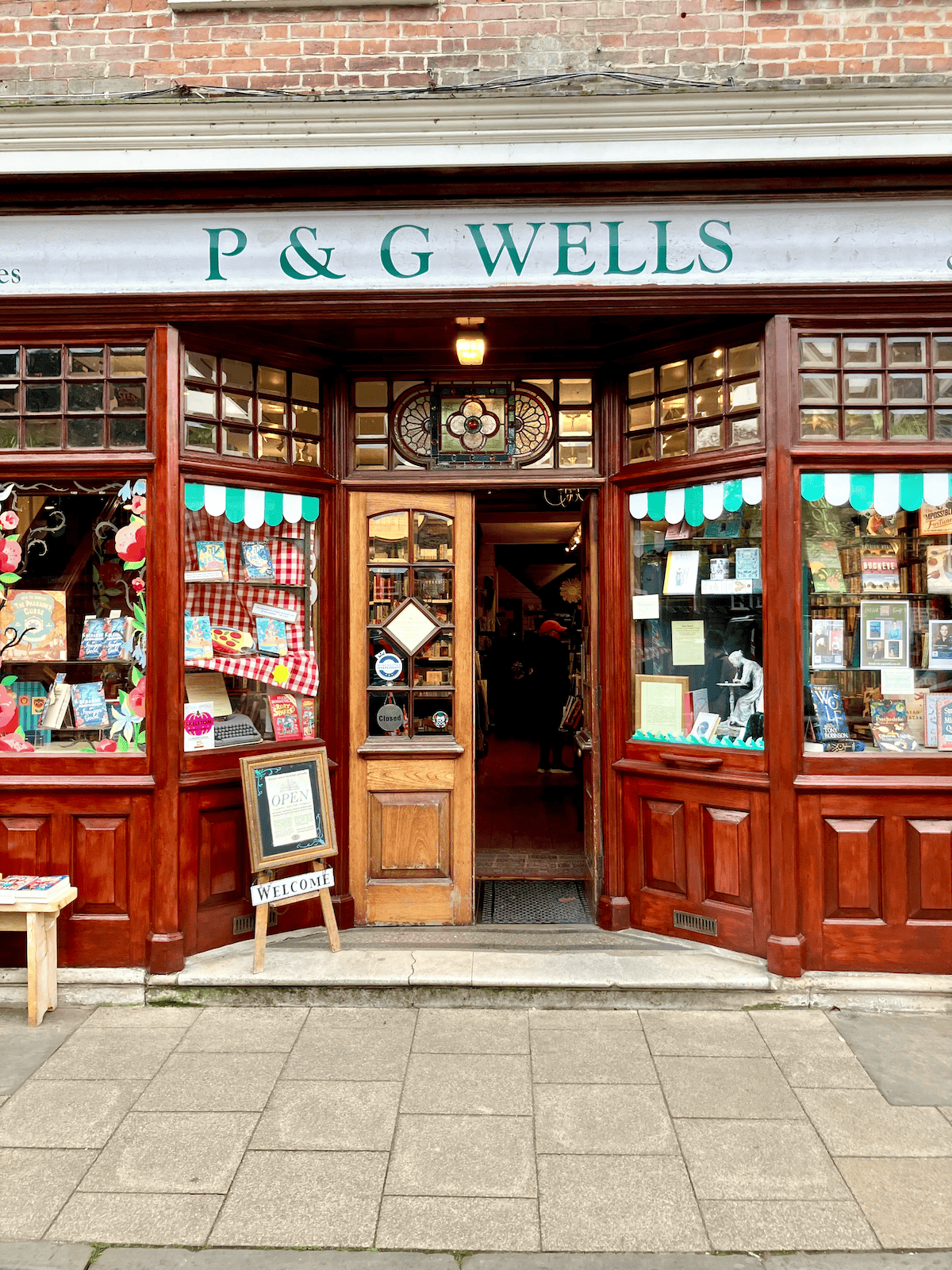 PG Wells bookshop in Winchester, UK.