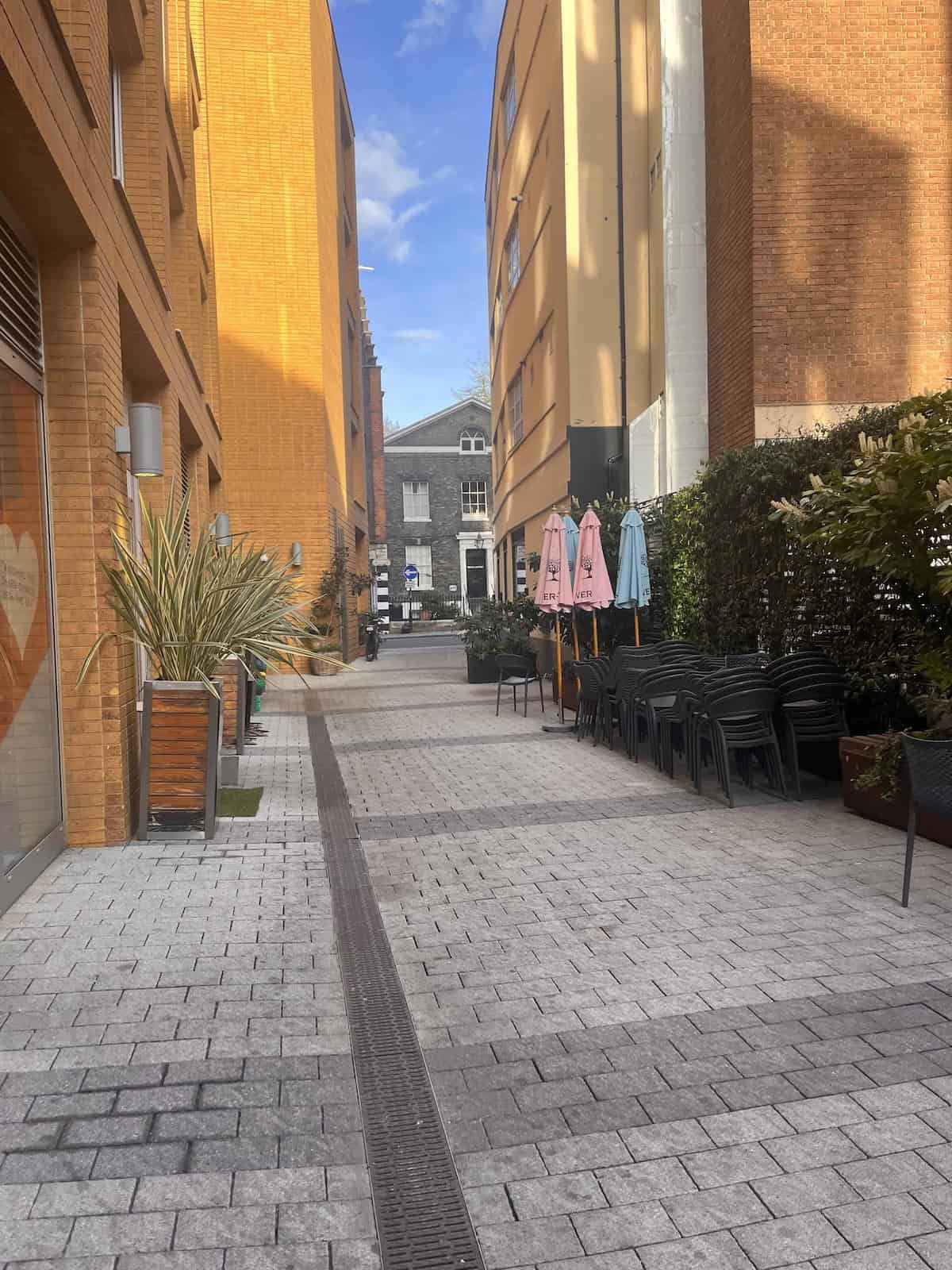 View towards Bermondsey Street from outside Residence Inn.