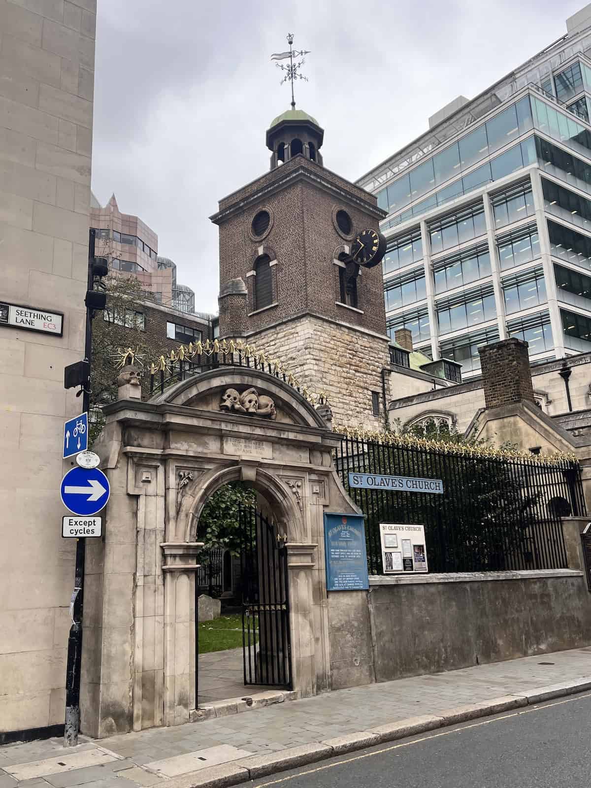 St Olaves church in London.