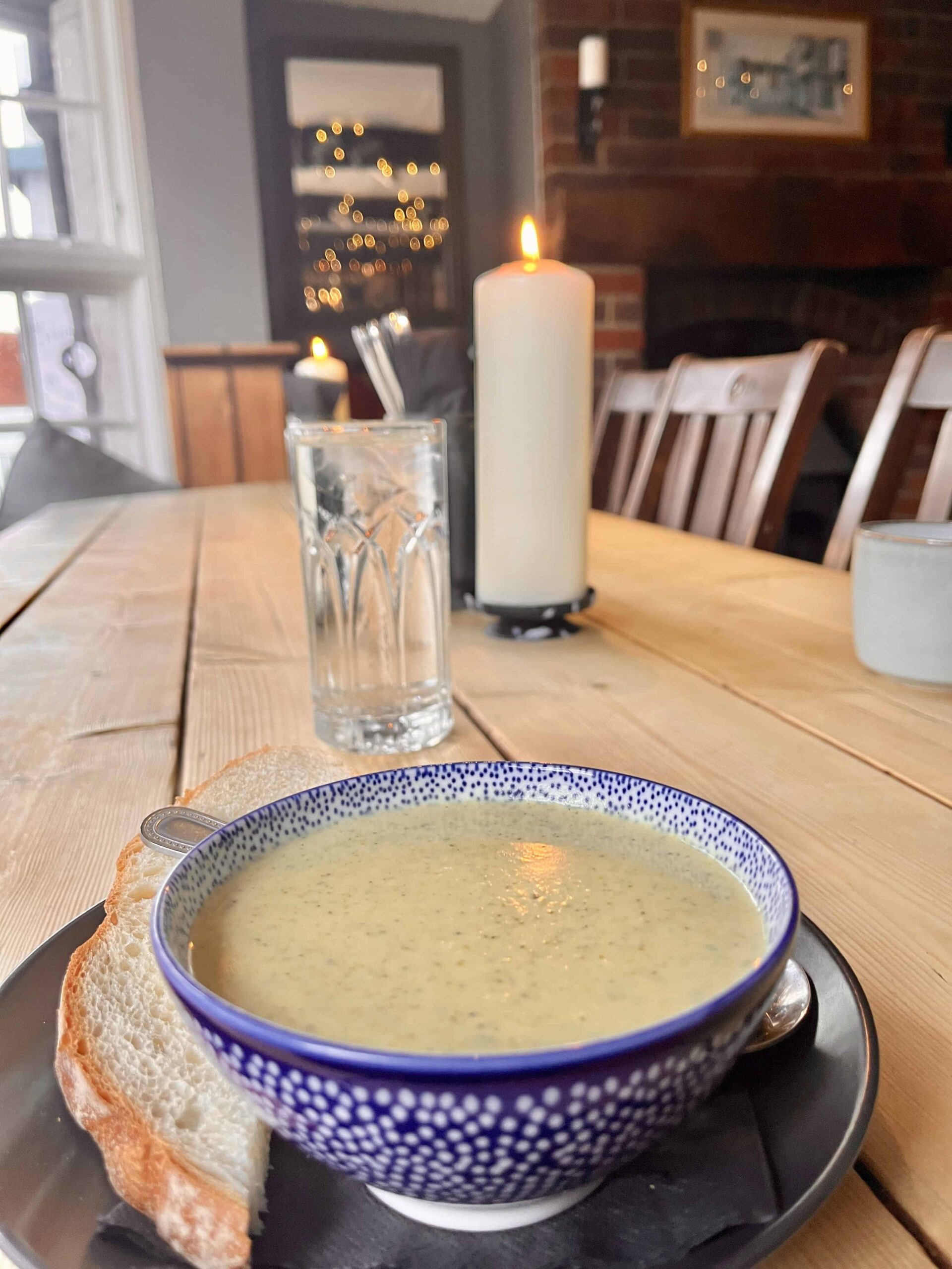 A bowl of Soup at The Kings Head Inn in Lymington New Forest.