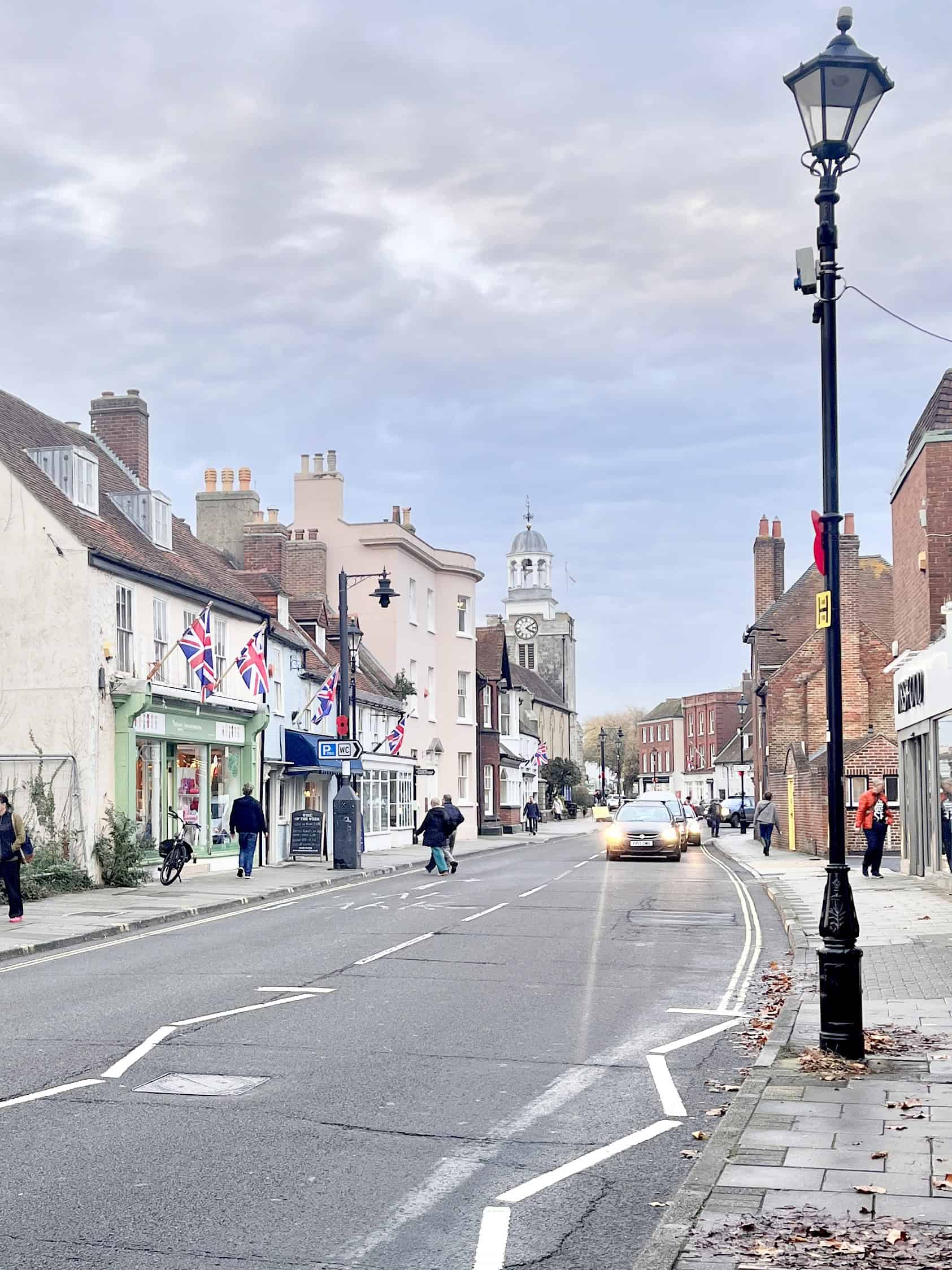 The High Street in Lymington, New Forest.