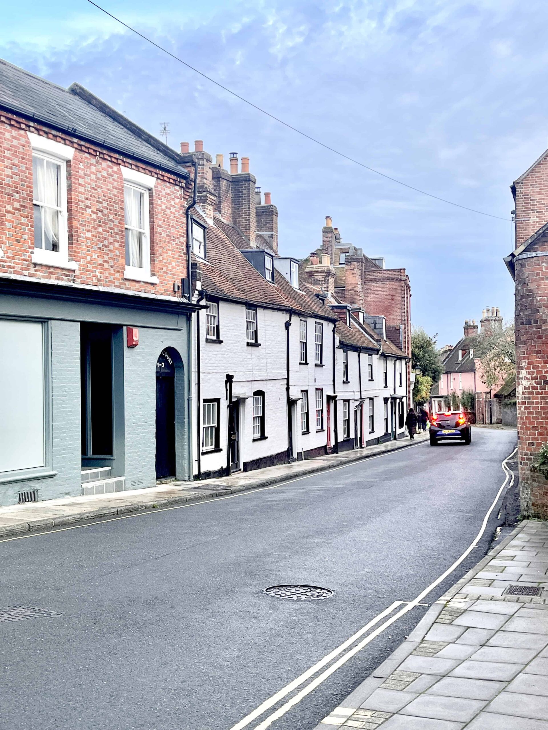 The upper part of the High Street in Lymington, New Forest.