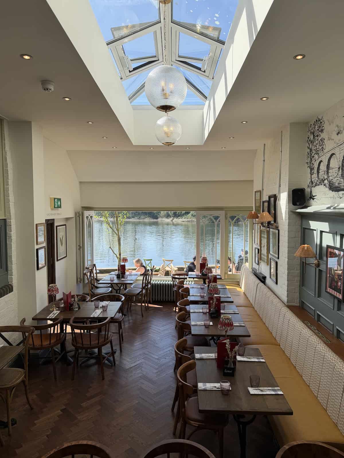 The newly revamped Bell and Crown by the river Thames in Chiswick.