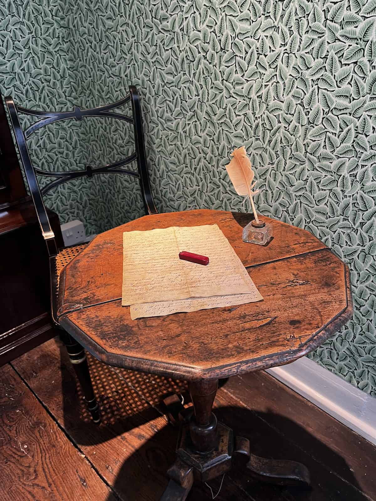 The writing table on which Jane Austen wrote.